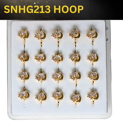 SNHG 213 DESING STONE GOLD ( HOOP) 20PCS