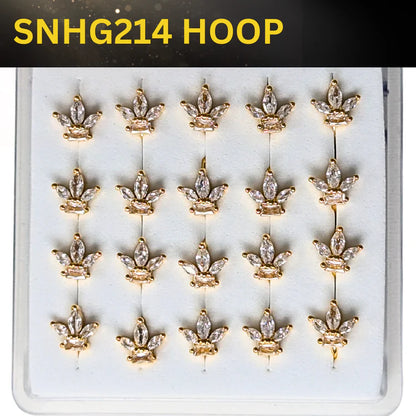 SNHG 214 DESING STONE GOLD ( HOOP) 20PCS