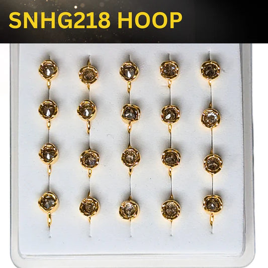 SNHG 218 DESING STONE GOLD ( HOOP) 20PCS