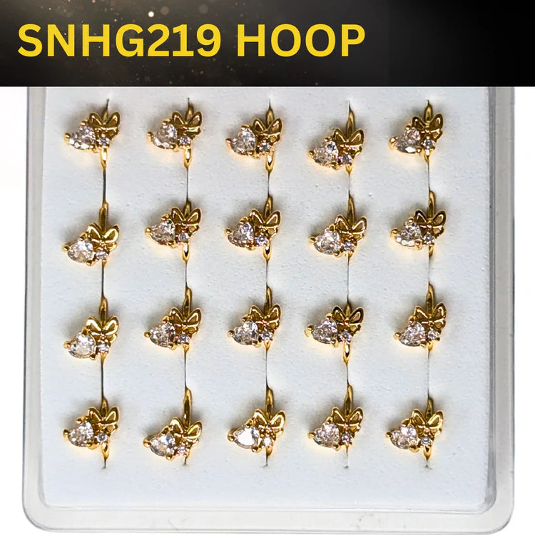 SNHG 219 DESING STONE GOLD ( HOOP) 20PCS