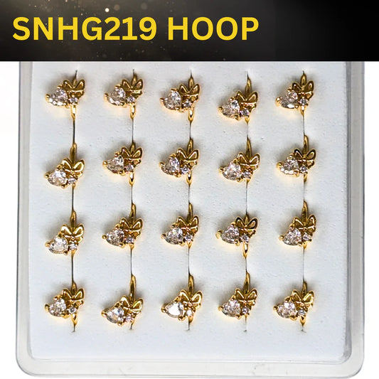 SNHG 219 DESING STONE GOLD ( HOOP) 20PCS