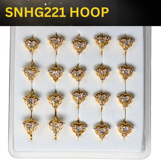 SNHG 221 DESING STONE GOLD ( HOOP) 20PCS