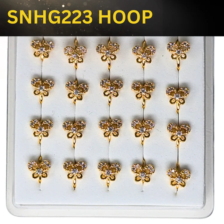 SNHG 223 DESING STONE GOLD ( HOOP) 20PCS