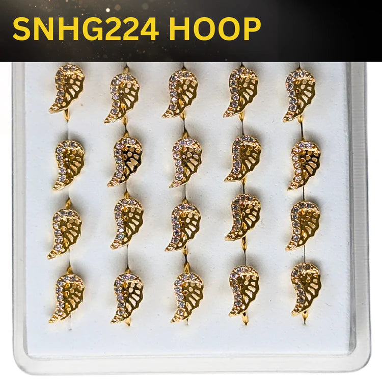 SNHG 224 DESING STONE GOLD ( HOOP) 20PCS