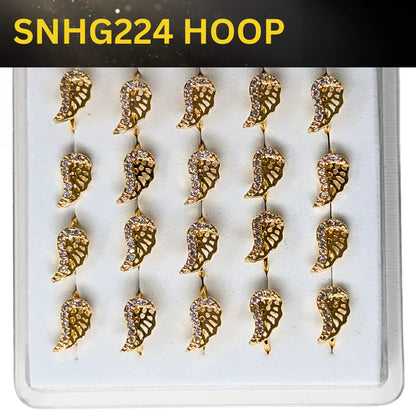 SNHG 224 DESING STONE GOLD ( HOOP) 20PCS