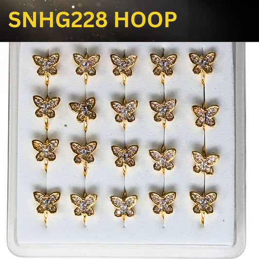 SNHG 228 DESING STONE GOLD ( HOOP) 20PCS