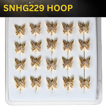 SNHG 229 DESING STONE GOLD ( HOOP) 20PCS