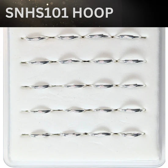 SNHS101 PLAIN HOOP SILVER (HOOP) 20pcs