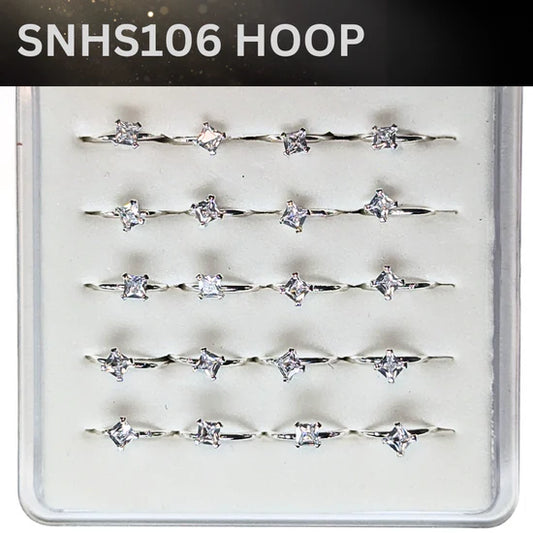 SNHS106 2.5mm SQ CUBIC HOOP SILVER (HOOP) 20pcs