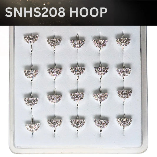 SNHS 208 DESING STONE SILVER ( HOOP) 20PCS