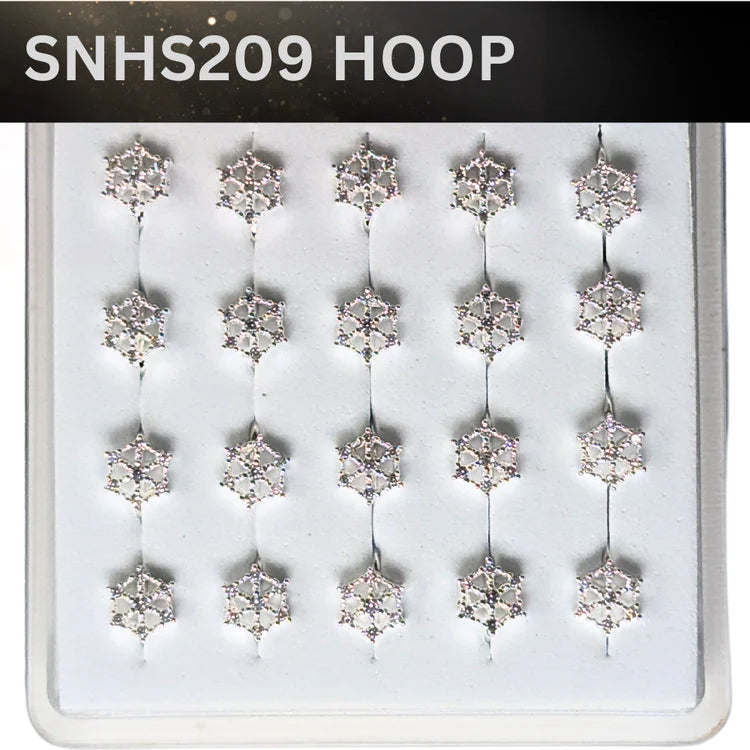 SNHS 209 DESING STONE SILVER ( HOOP) 20PCS