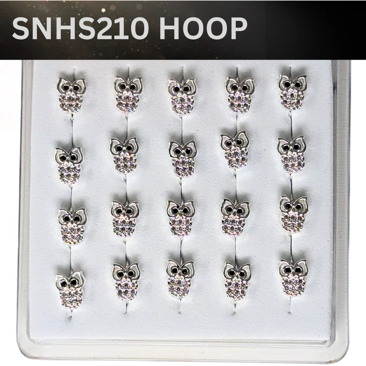 SNHS 210 DESING STONE SILVER ( HOOP) 20PCS