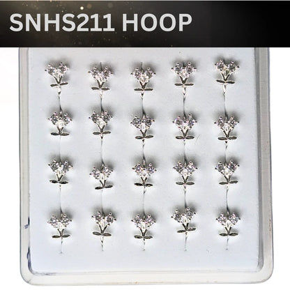 SNHS 211 DESING STONE SILVER ( HOOP) 20PCS