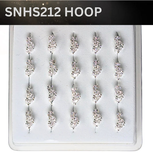 SNHS 212 DESING STONE SILVER ( HOOP) 20PCS