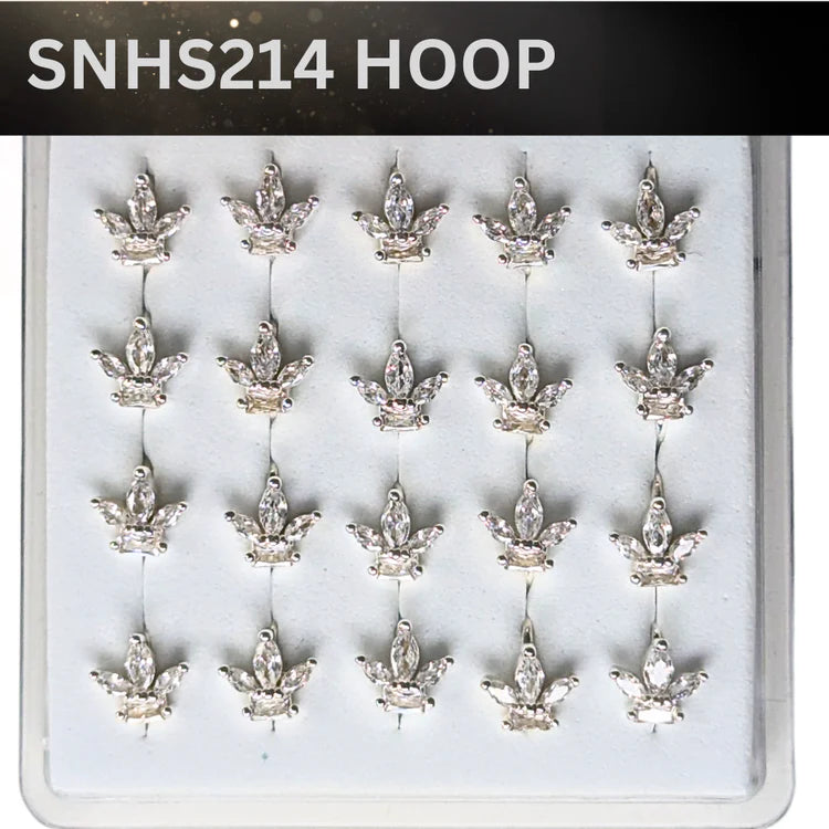 SNHS 214 DESING STONE SILVER ( HOOP) 20PCS