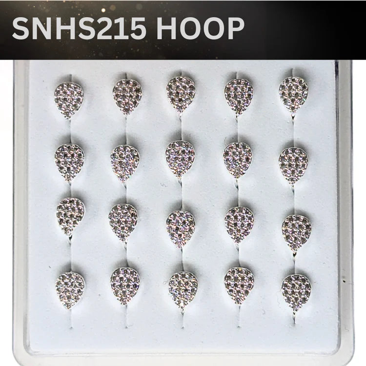 SNHS 215 DESING STONE SILVER ( HOOP) 20PCS