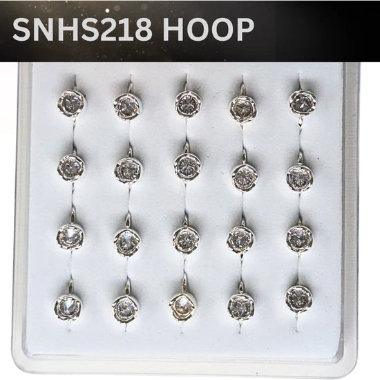 SNHS 218 DESING STONE SILVER ( HOOP) 20PCS