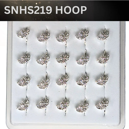 SNHS 219 DESING STONE SILVER ( HOOP) 20PCS