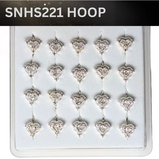 SNHS 221 DESING STONE SILVER ( HOOP) 20PCS