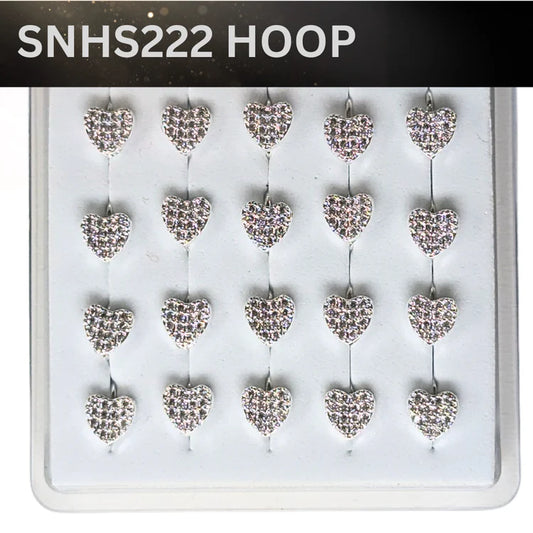 SNHS 222 DESING STONE SILVER ( HOOP) 20PCS