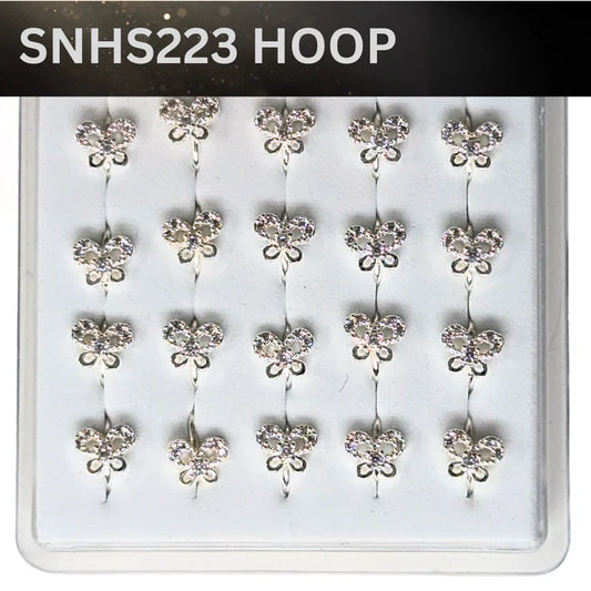 SNHS 223 DESING STONE SILVER ( HOOP) 20PCS