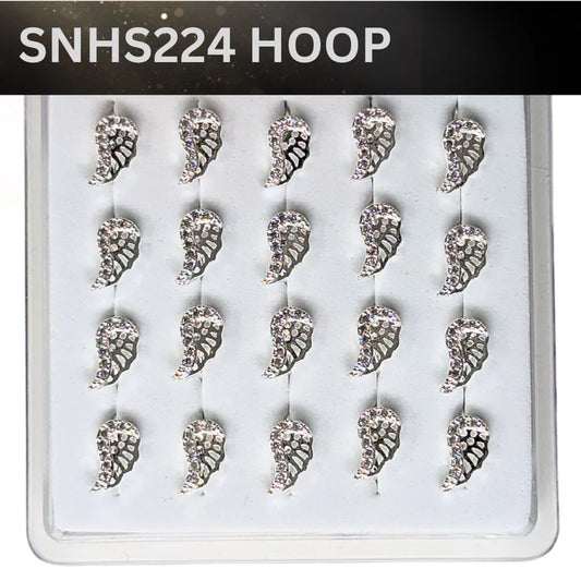 SNHS 224 DESING STONE SILVER ( HOOP) 20PCS