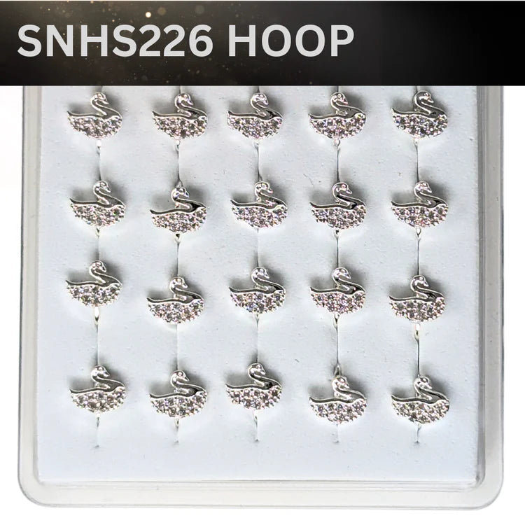 SNHS 226 DESING STONE SILVER ( HOOP) 20PCS