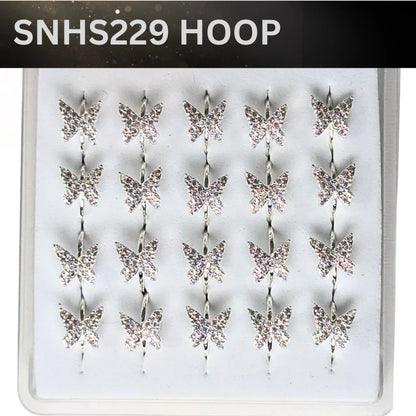 SNHS 229 DESING STONE SILVER ( HOOP) 20PCS